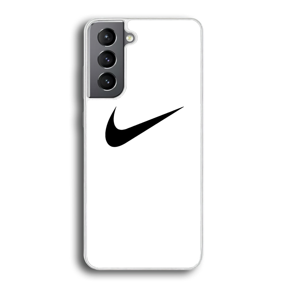 Nike White Milk Black Logo Samsung Galaxy S21 Case