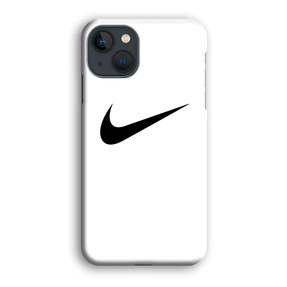 Nike White Milk Black Logo iPhone 13 Case