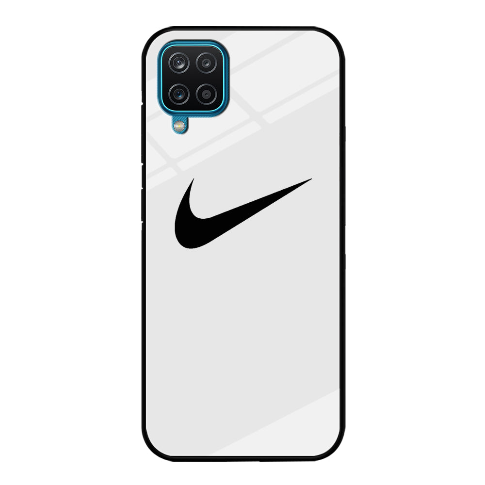 Nike White Milk Black Logo Samsung Galaxy A12 Case