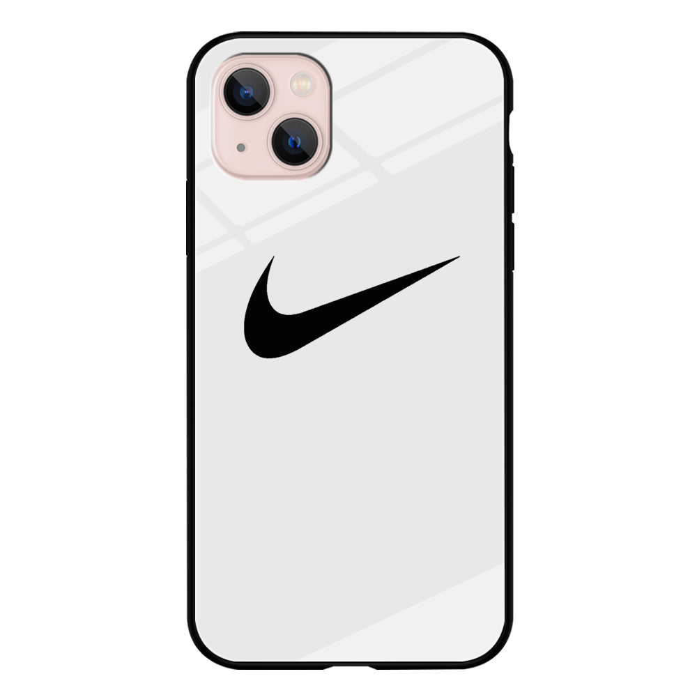 Nike White Milk Black Logo iPhone 13 Case