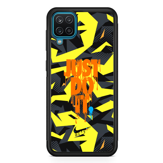 Nike Yellow Abstract Shapes Samsung Galaxy A12 Case