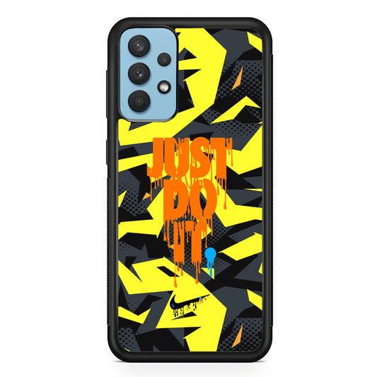 Nike Yellow Abstract Shapes Samsung Galaxy A32 Case