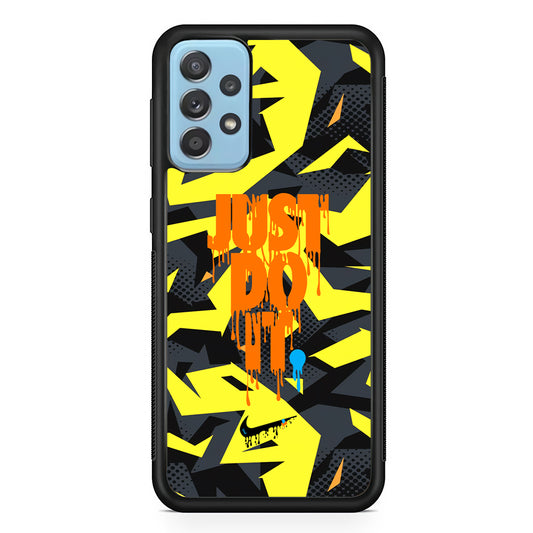 Nike Yellow Abstract Shapes Samsung Galaxy A52 Case