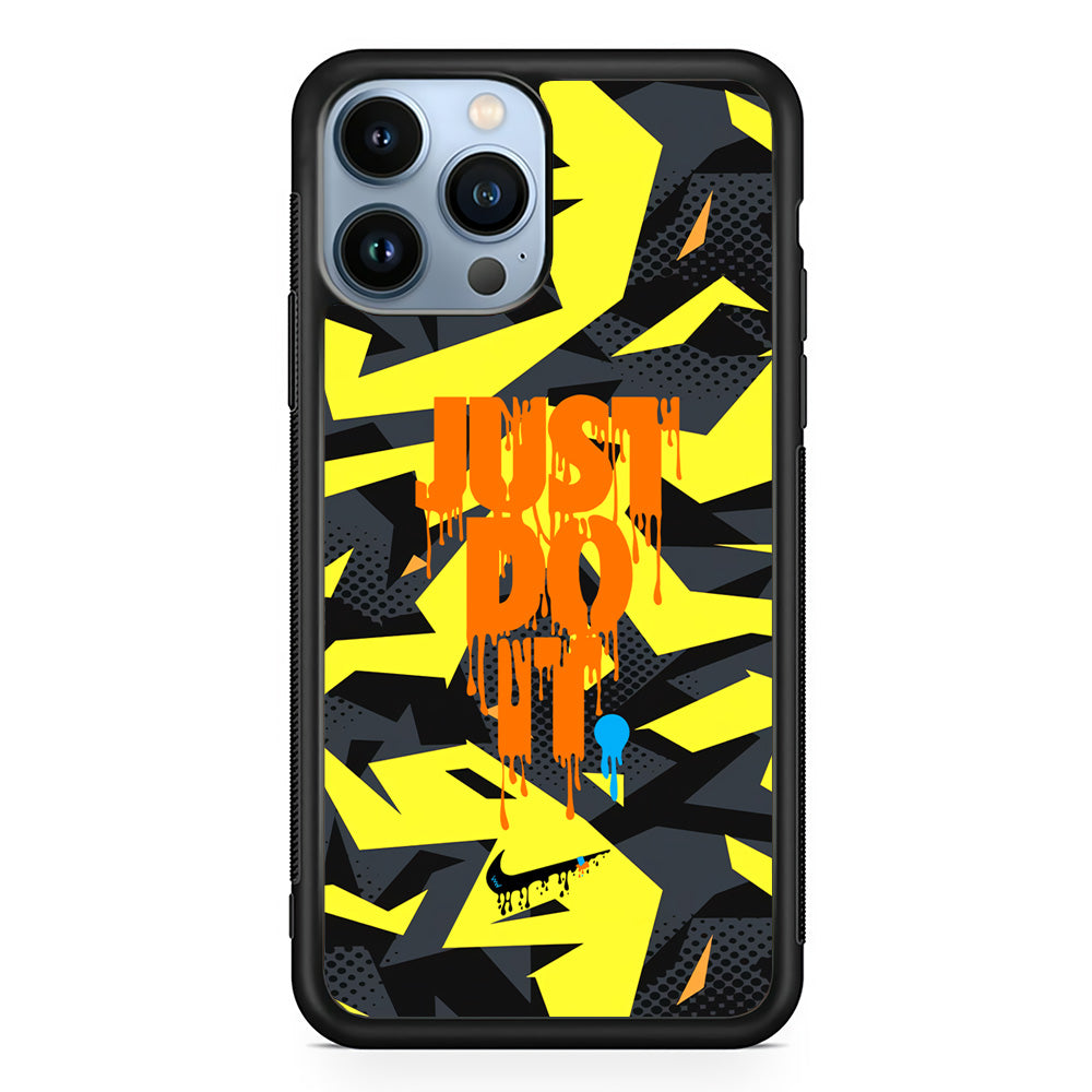 Nike Yellow Abstract Shapes iPhone 13 Pro Max Case