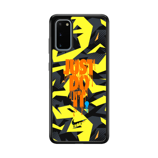 Nike Yellow Abstract Shapes Samsung Galaxy S20 Case