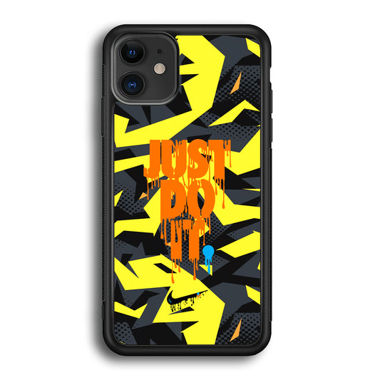 Nike Yellow Abstract Shapes iPhone 12 Case