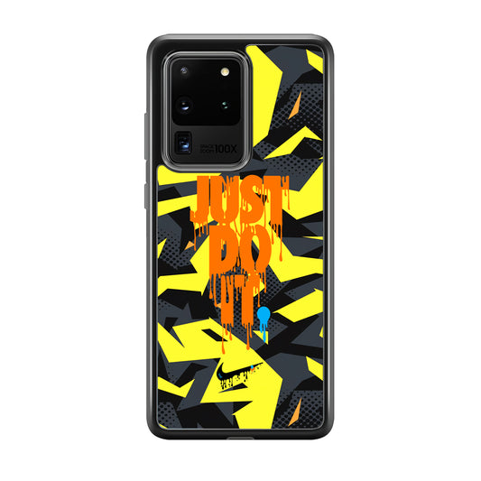Nike Yellow Abstract Shapes Samsung Galaxy S20 Ultra Case