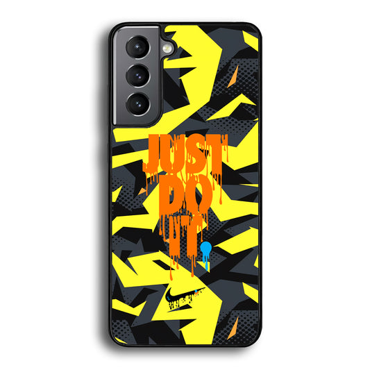 Nike Yellow Abstract Shapes Samsung Galaxy S21 Plus Case - Carneyforia