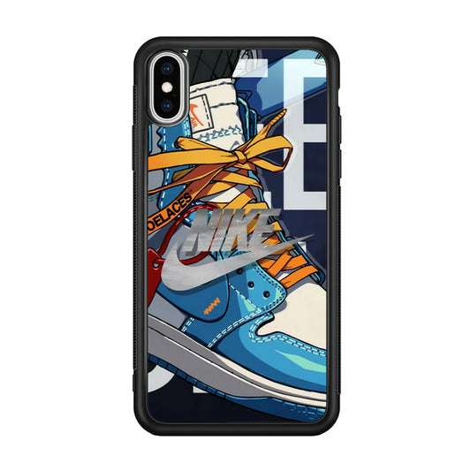 Nike Yellow Shoelaces iPhone X Case