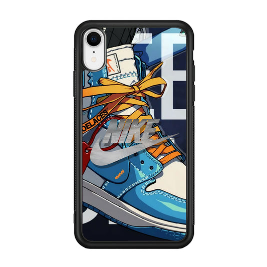 Nike Yellow Shoelaces iPhone XR Case