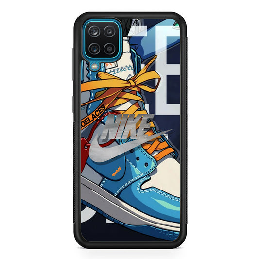 Nike Yellow Shoelaces Samsung Galaxy A12 Case