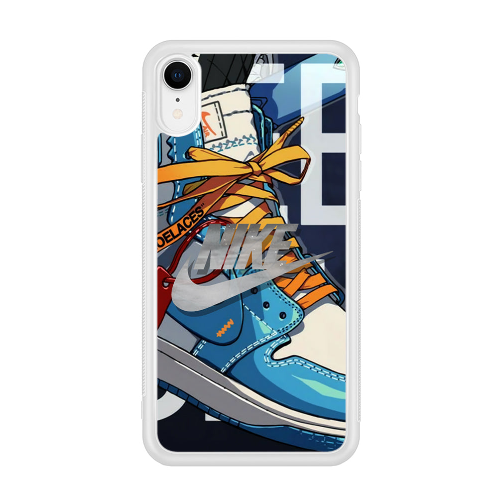 Nike Yellow Shoelaces iPhone XR Case