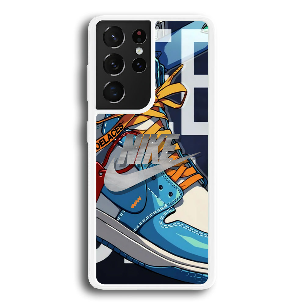 Nike Yellow Shoelaces Samsung Galaxy S21 Ultra Case