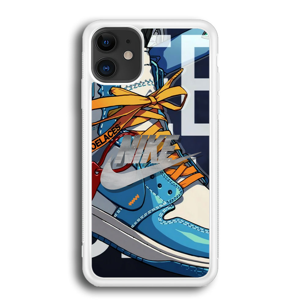 Nike Yellow Shoelaces iPhone 12 Case