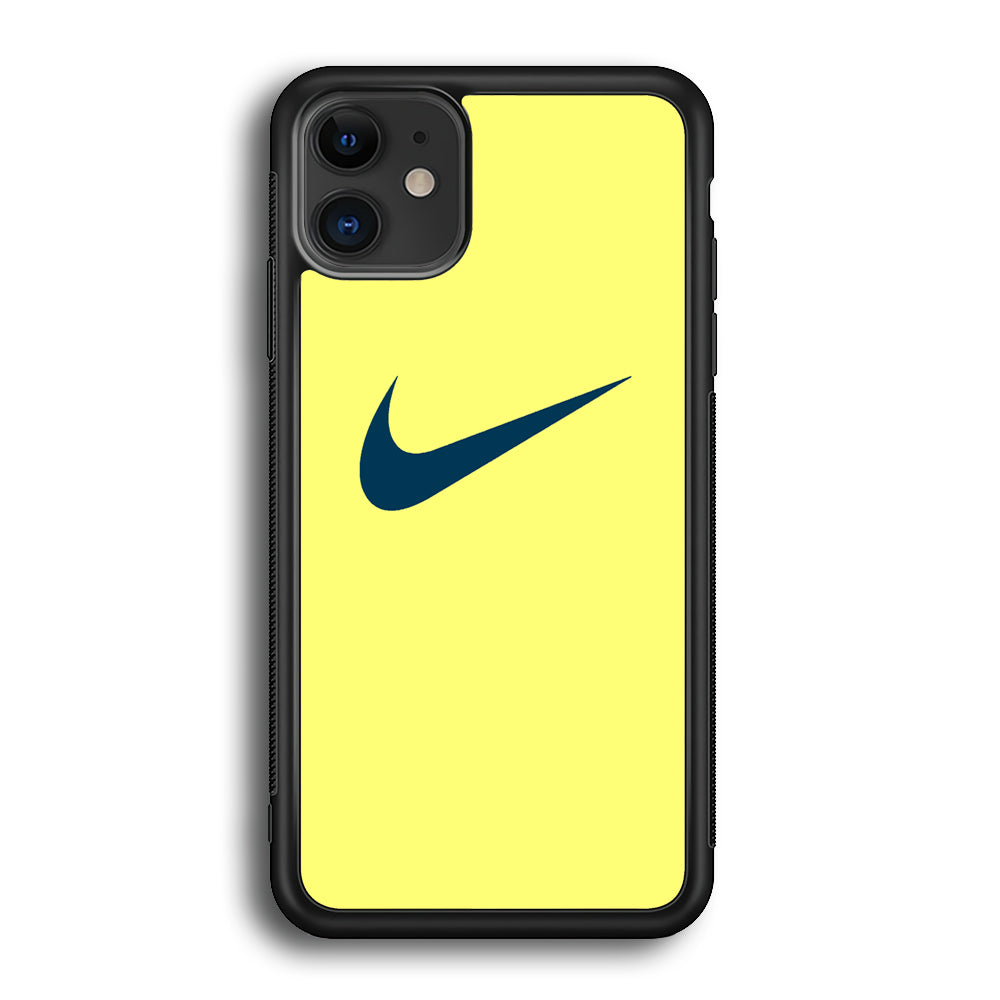 Nike Yellow Simple Logo iPhone 12 Case