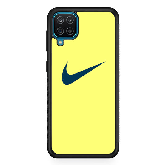 Nike Yellow Simple Logo Samsung Galaxy A12 Case