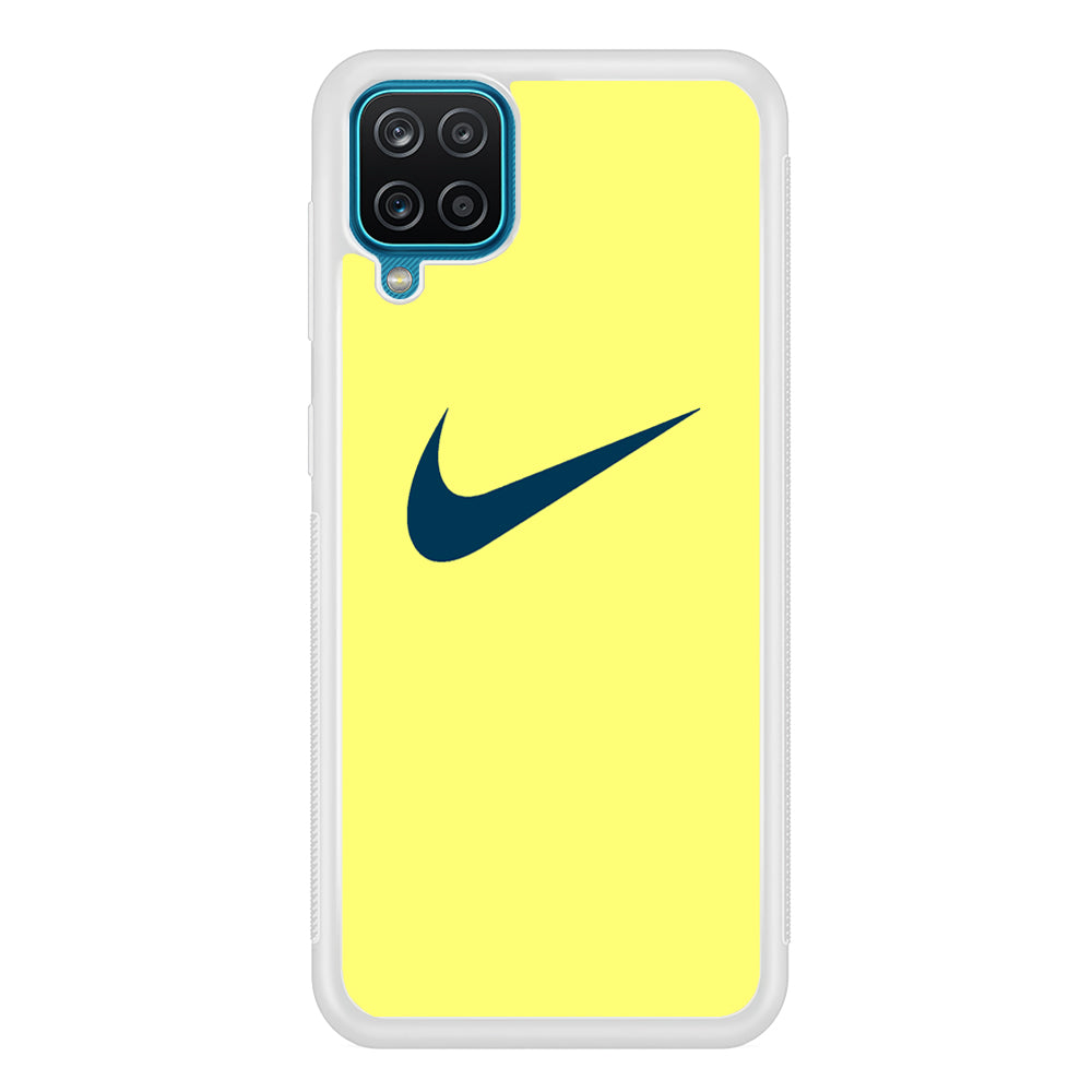 Nike Yellow Simple Logo Samsung Galaxy A12 Case