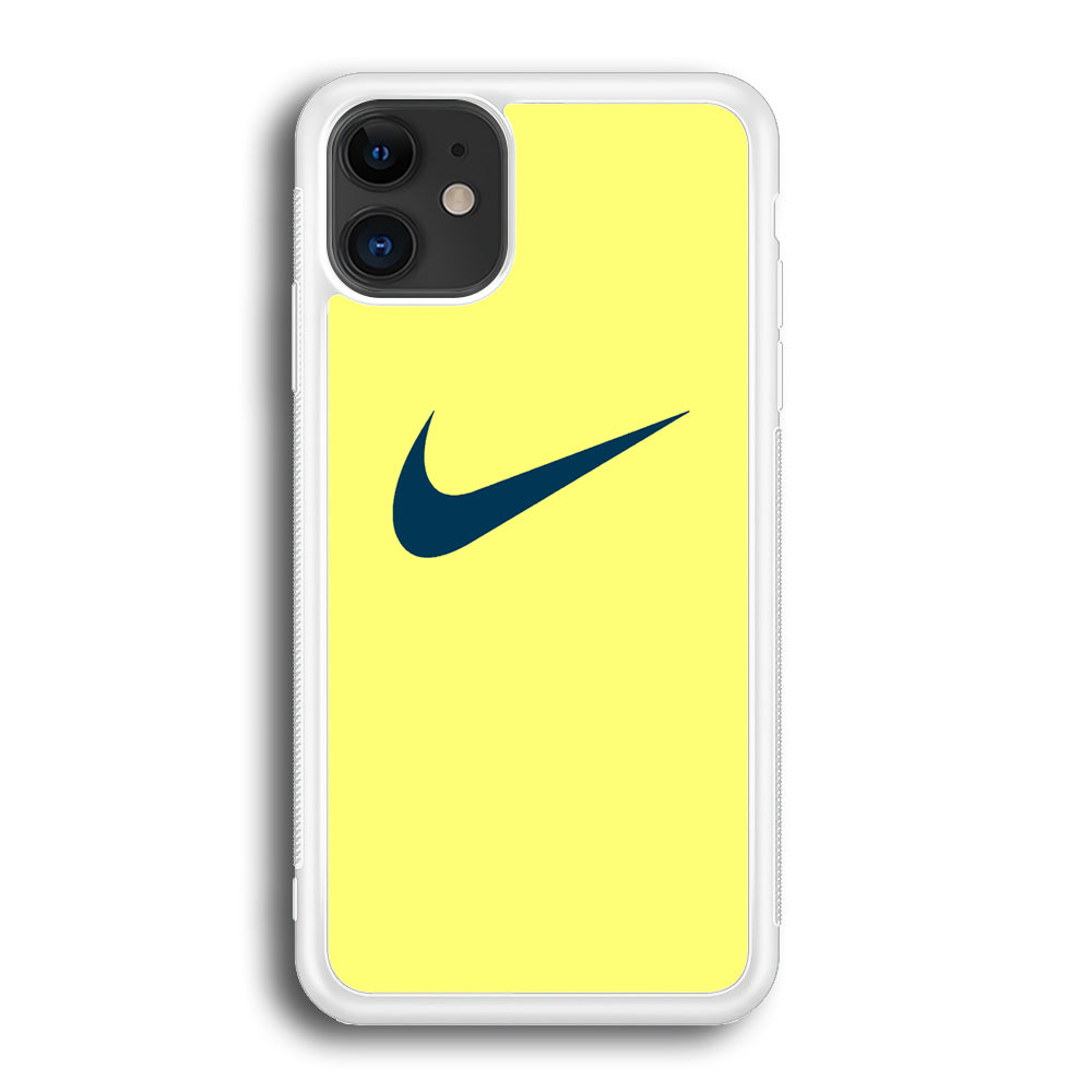 Nike Yellow Simple Logo iPhone 12 Case