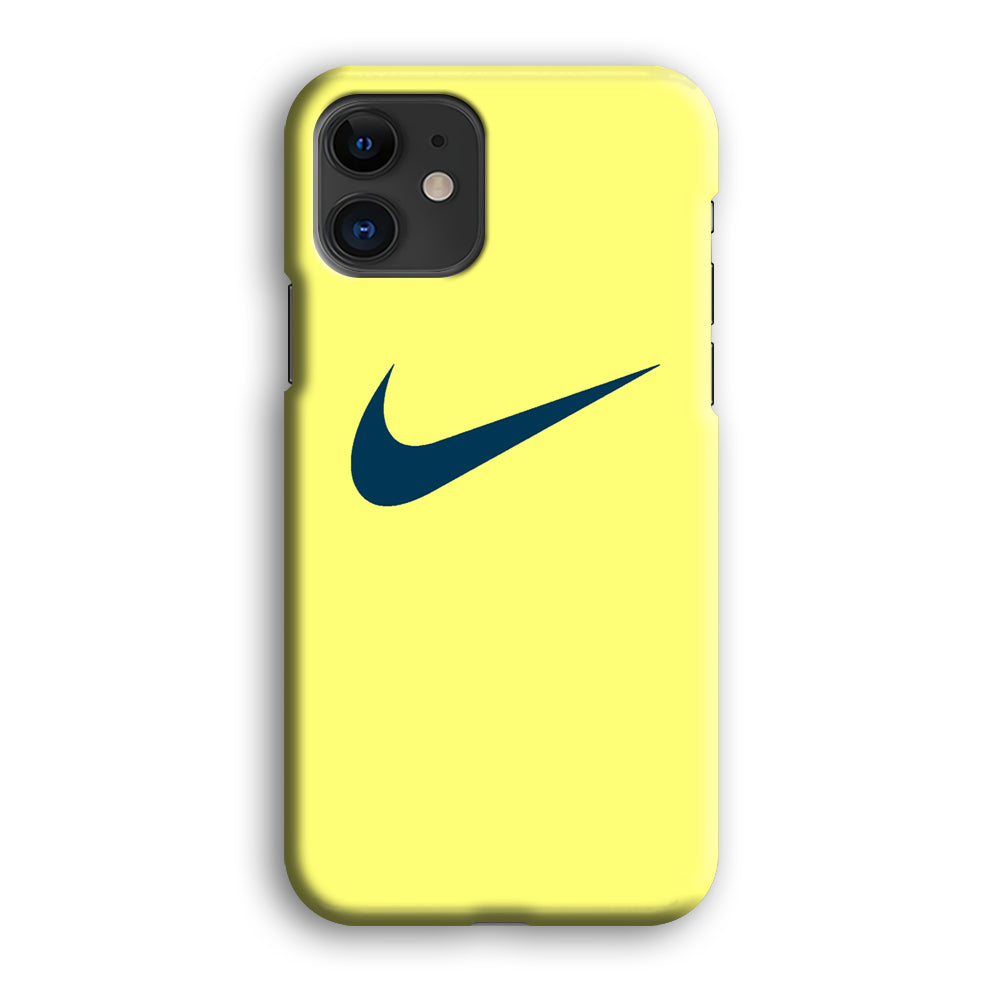 Nike Yellow Simple Logo iPhone 12 Case