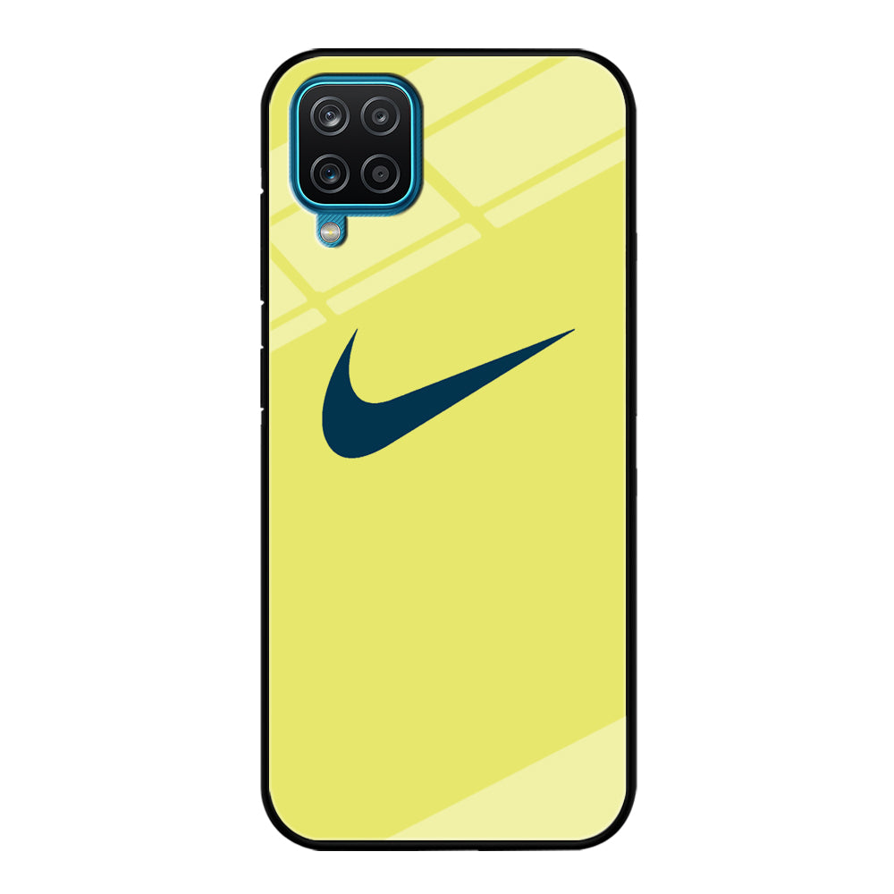 Nike Yellow Simple Logo Samsung Galaxy A12 Case