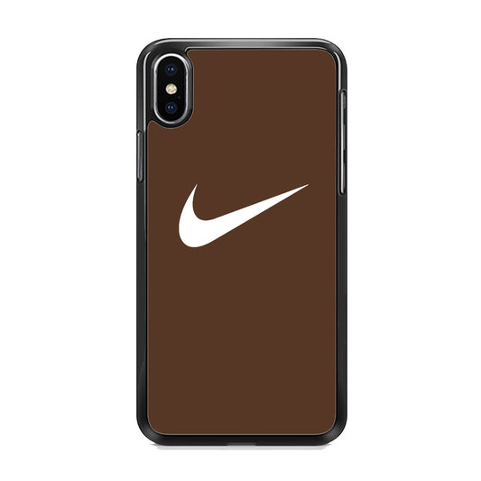 Nike Dark Chocolate Simple iPhone X Case
