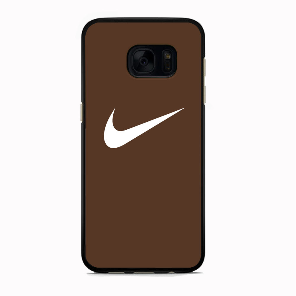 Nike Dark Chocolate Simple Samsung Galaxy S7 Edge Case