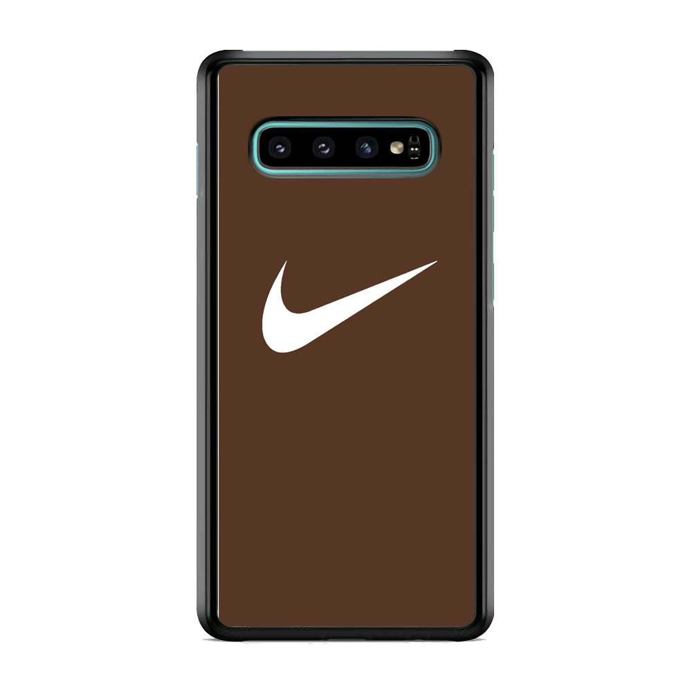 Nike Dark Chocolate Simple Samsung Galaxy S10 Case