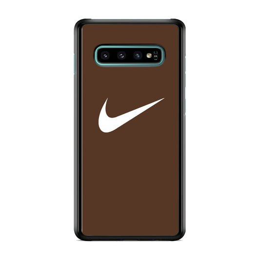 Nike Dark Chocolate Simple Samsung Galaxy S10 Case