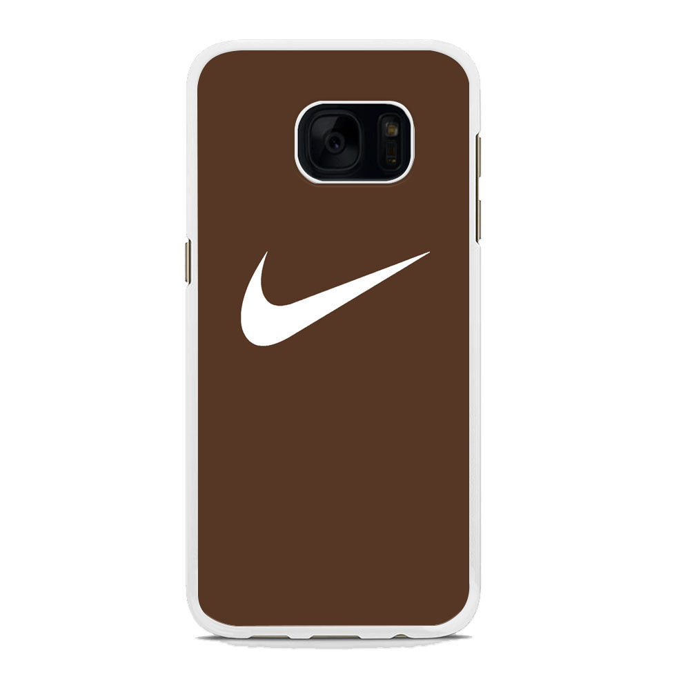Nike Dark Chocolate Simple Samsung Galaxy S7 Edge Case