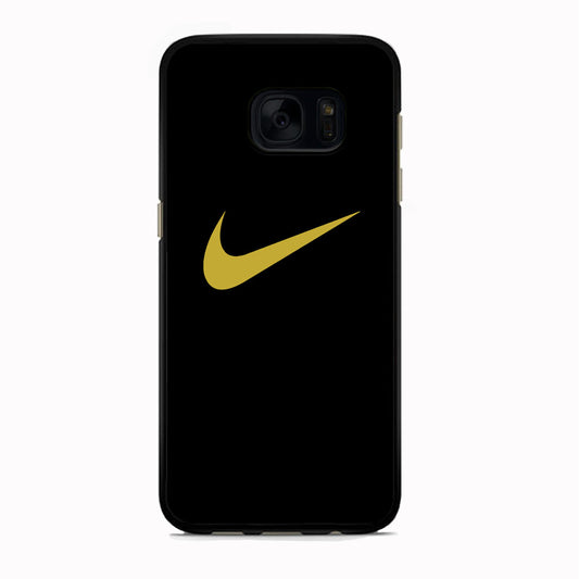 Nike Gold Logo Black Samsung Galaxy S7 Edge Case