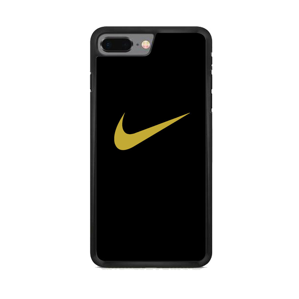 Nike Gold Logo Black iPhone 8 Plus Case