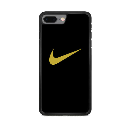 Nike Gold Logo Black iPhone 8 Plus Case
