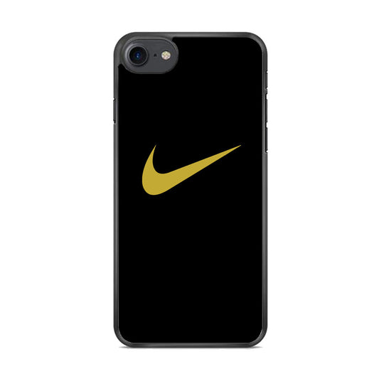 Nike Gold Logo Black iPhone 8 Case