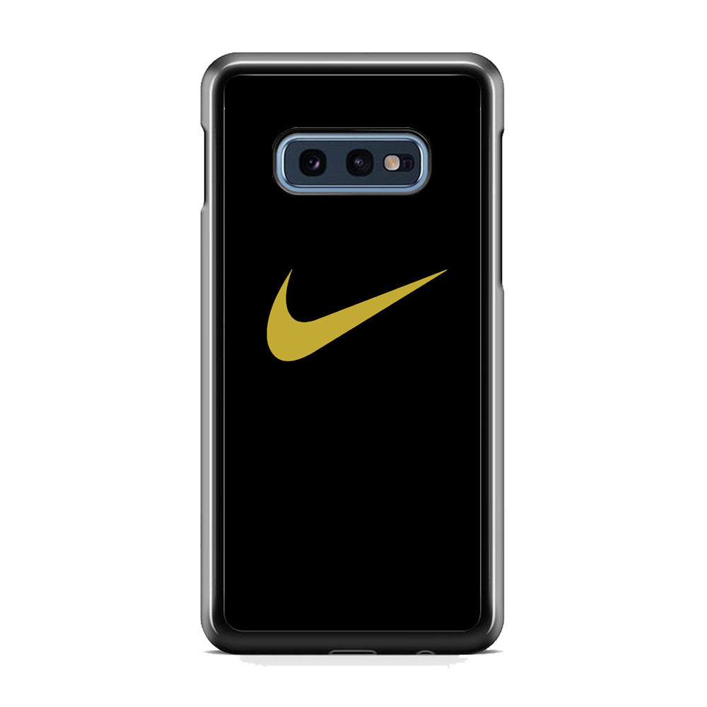 Nike Gold Logo Black Samsung Galaxy S10E Case