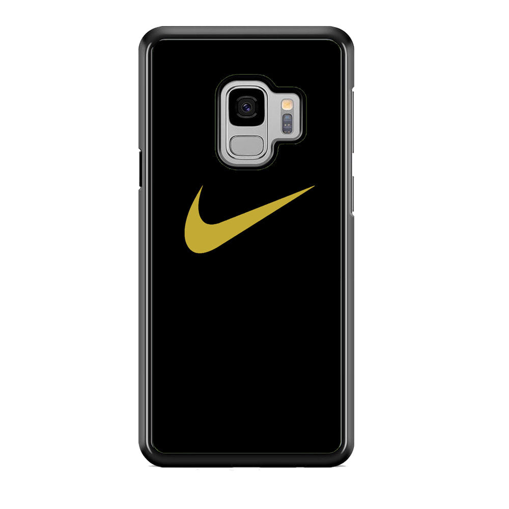Nike Gold Logo Black Samsung Galaxy S9 Case