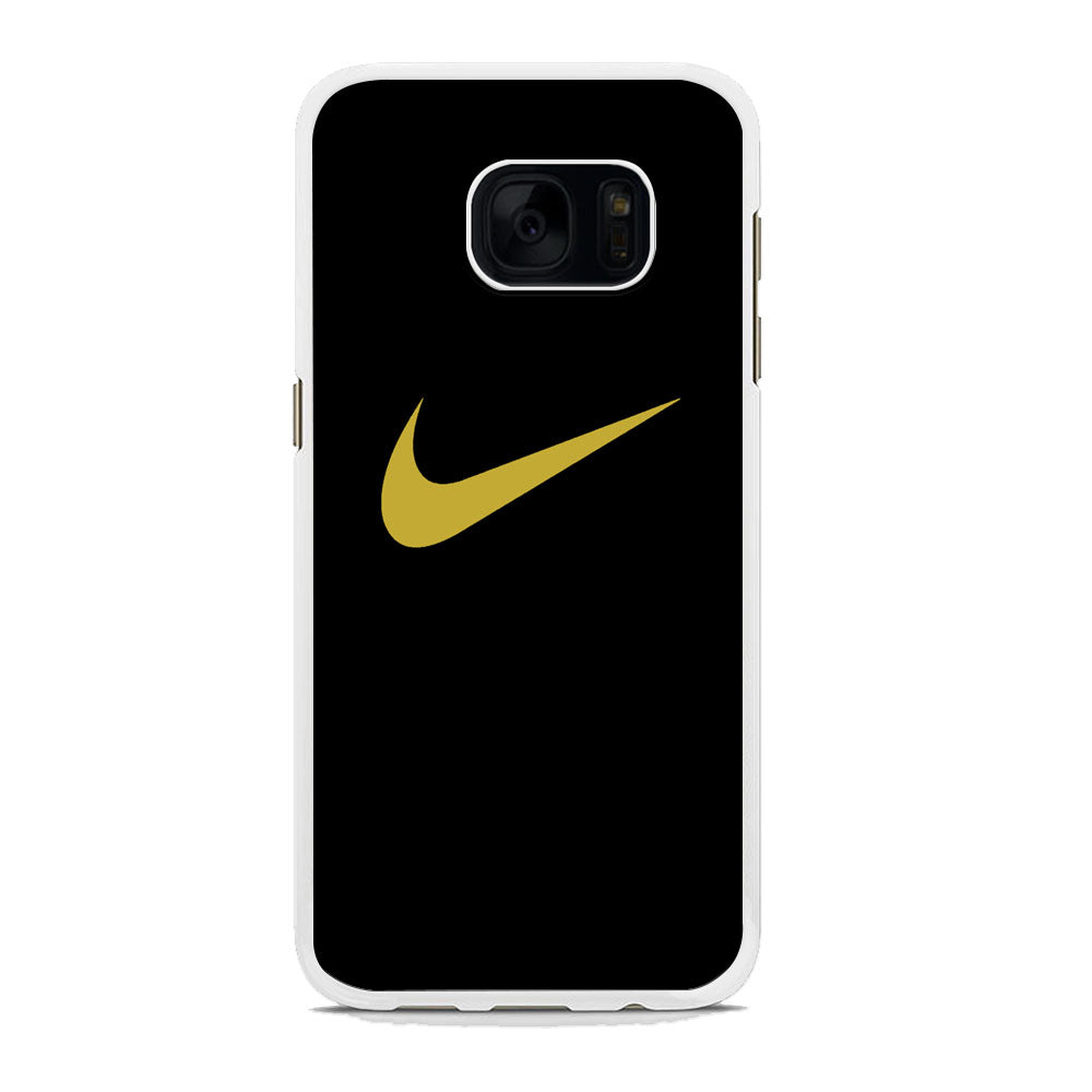Nike Gold Logo Black Samsung Galaxy S7 Edge Case