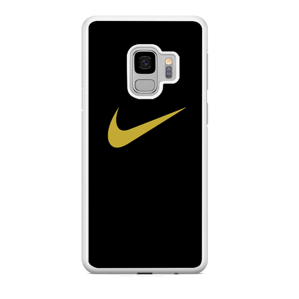 Nike Gold Logo Black Samsung Galaxy S9 Case