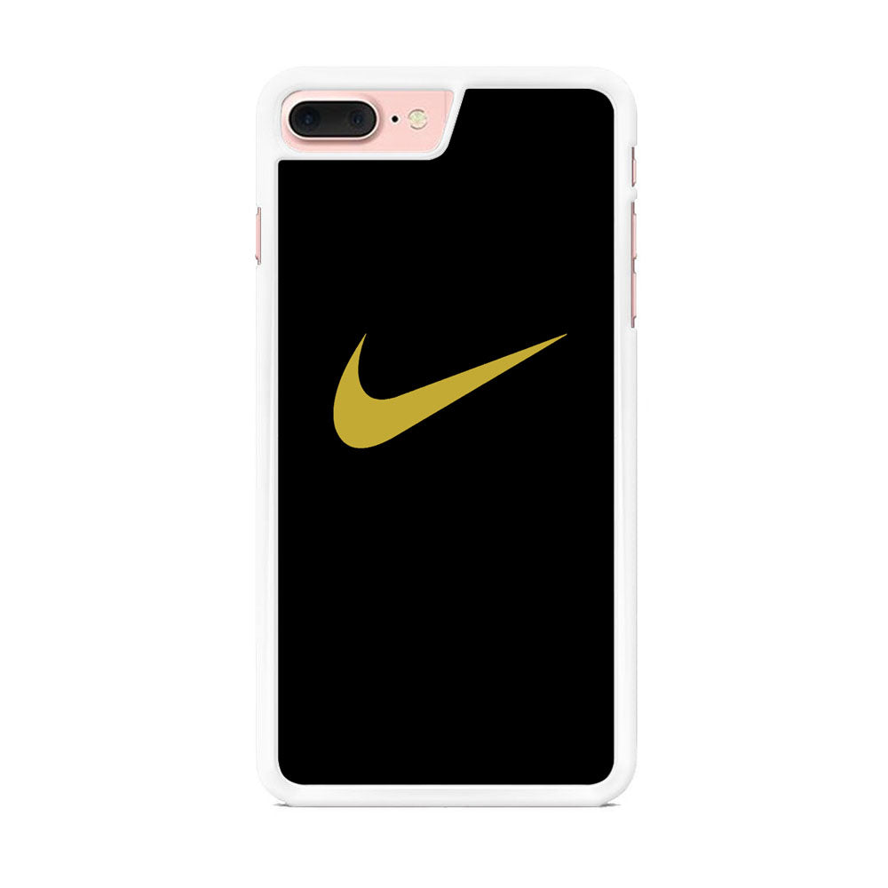 Nike Gold Logo Black iPhone 8 Plus Case