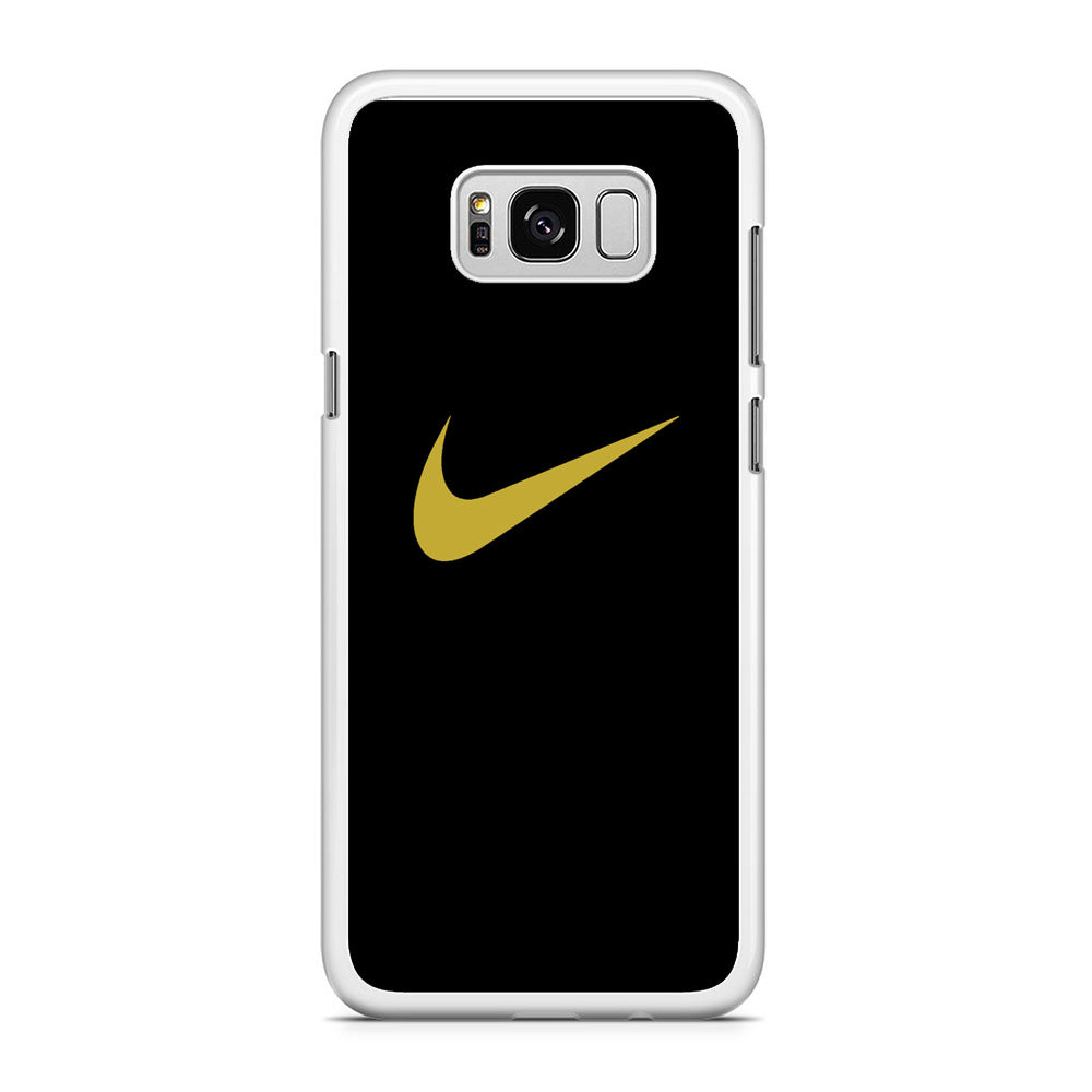Nike Gold Logo Black Samsung Galaxy S8 Case