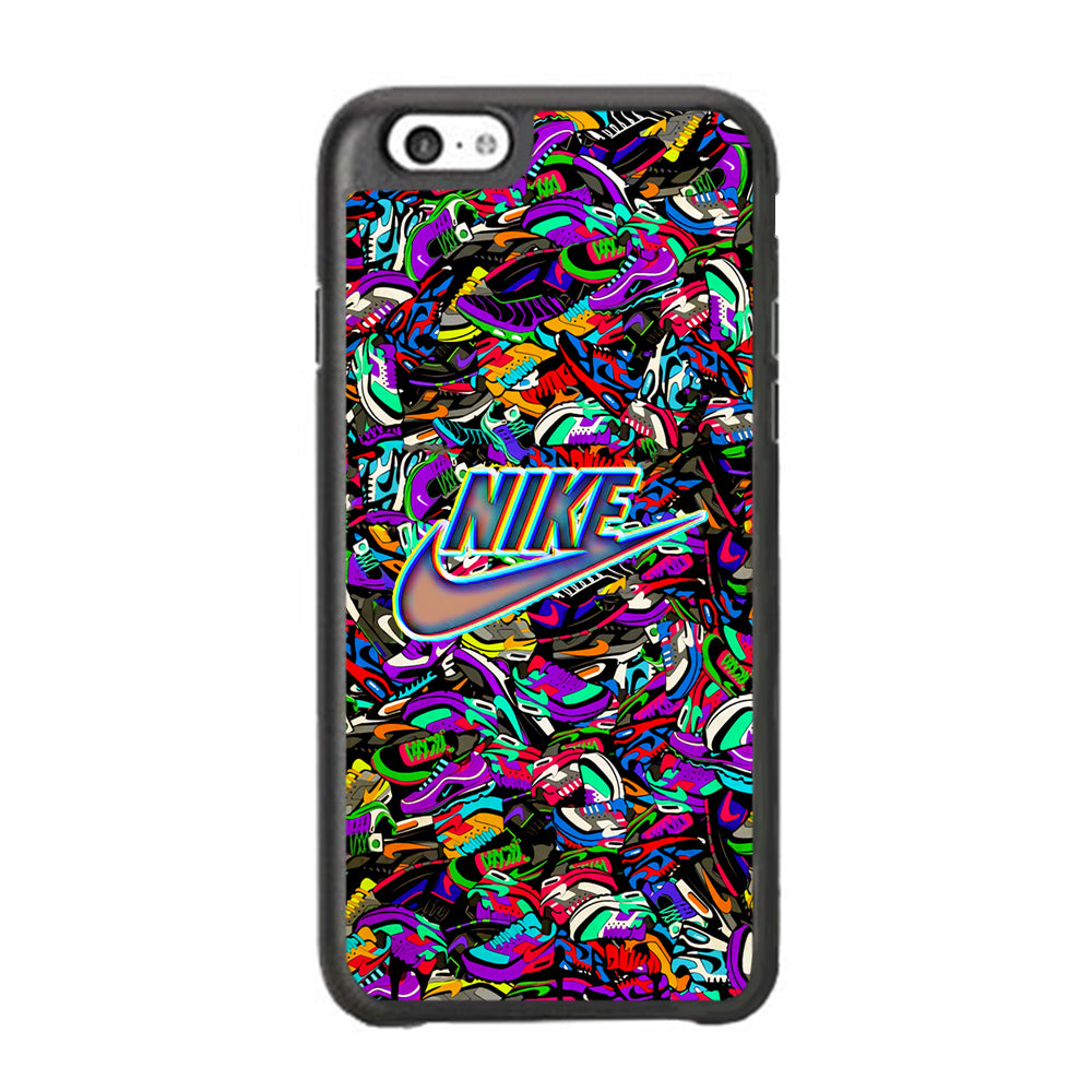 Nike Shiny Emblem in Doodle Art iPhone 6 | 6s Case Rubber Black (2D Case)
