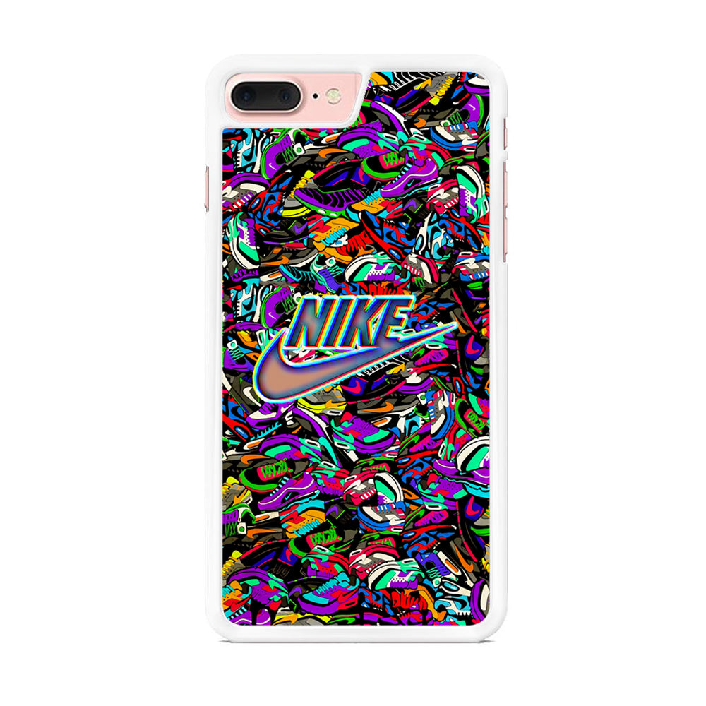 Nike Shiny Emblem in Doodle Art iPhone 8 Plus Case