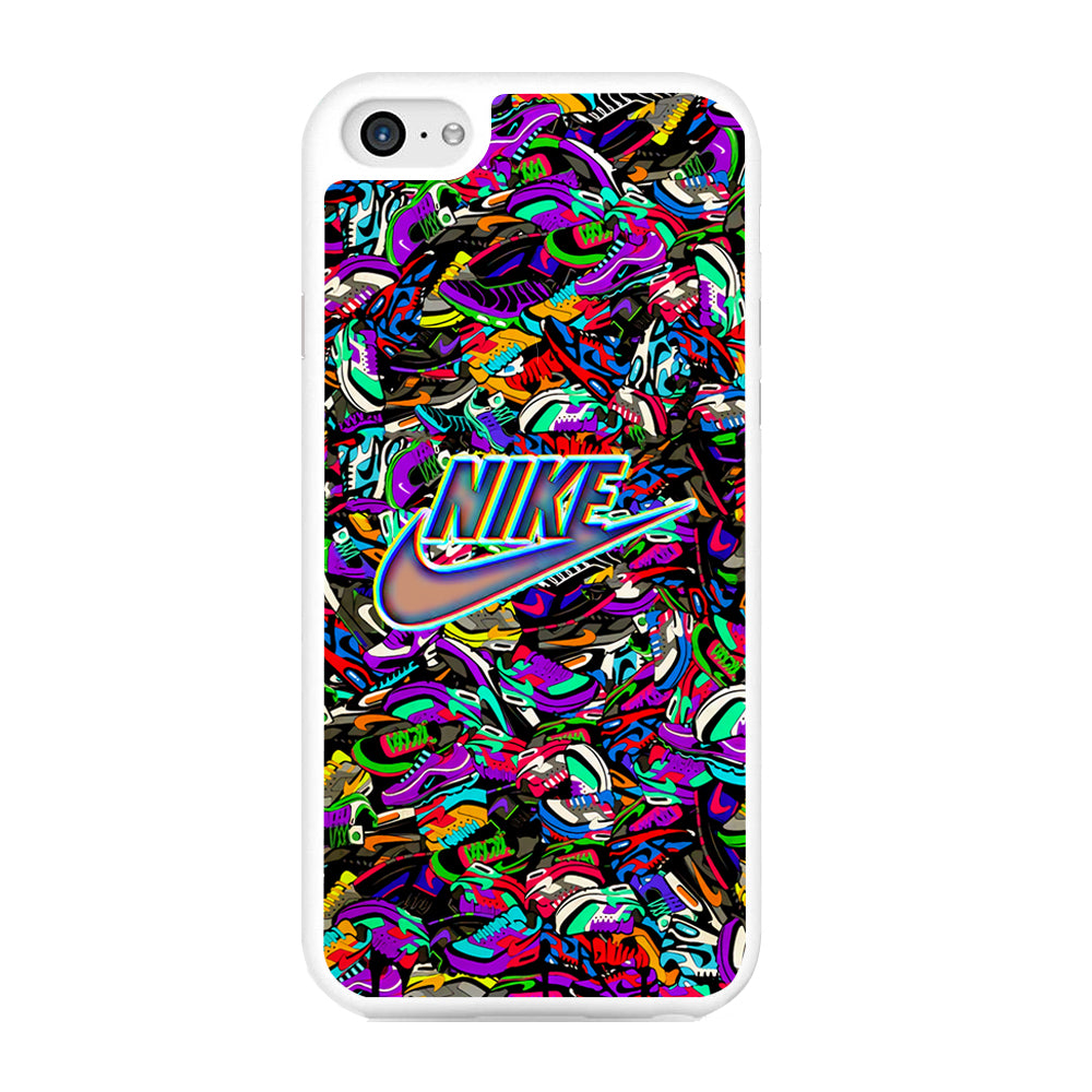 Nike Shiny Emblem in Doodle Art iPhone 6 | 6s Case Rubber White (2D Case)