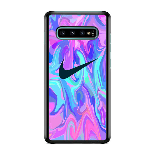 Nike Soft Marble Navy Logo Samsung Galaxy S10 Case