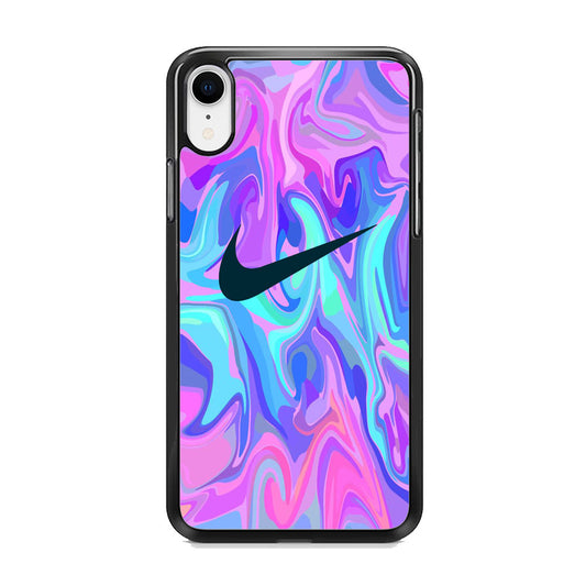 Nike Soft Marble Navy Logo iPhone XR Case