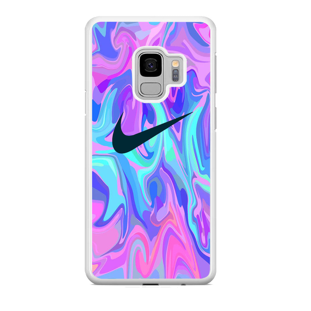 Nike Soft Marble Navy Logo Samsung Galaxy S9 Case