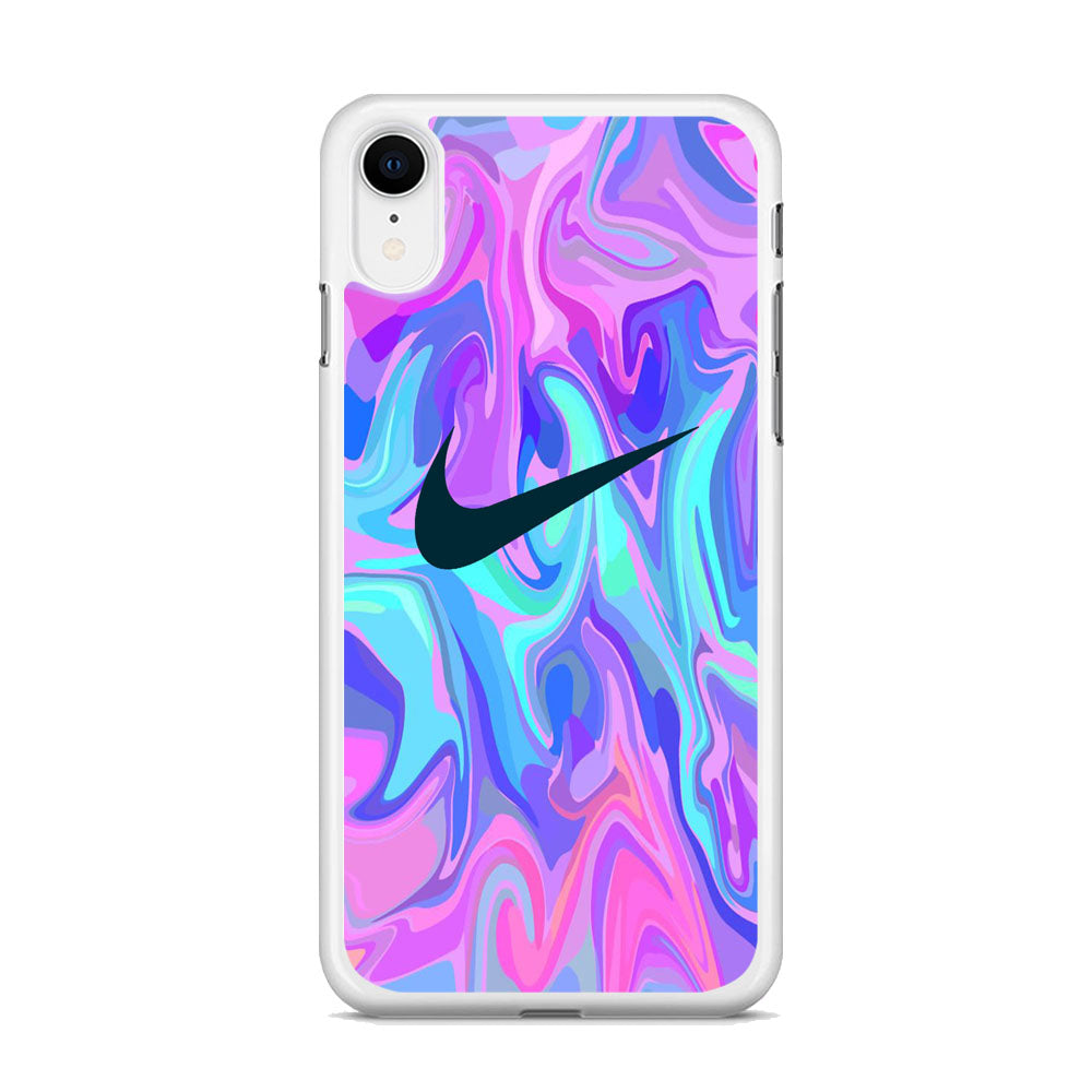 Nike Soft Marble Navy Logo iPhone XR Case