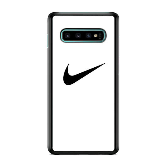 Nike White Milk Black Logo Samsung Galaxy S10 Case