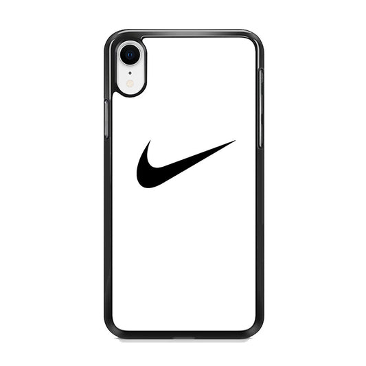 Nike White Milk Black Logo iPhone XR Case