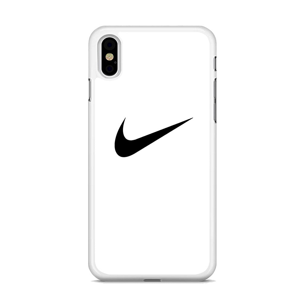 Nike White Milk Black Logo iPhone X Case