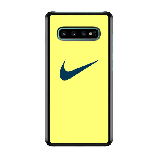Nike Yellow Simple Logo Samsung Galaxy S10 Case